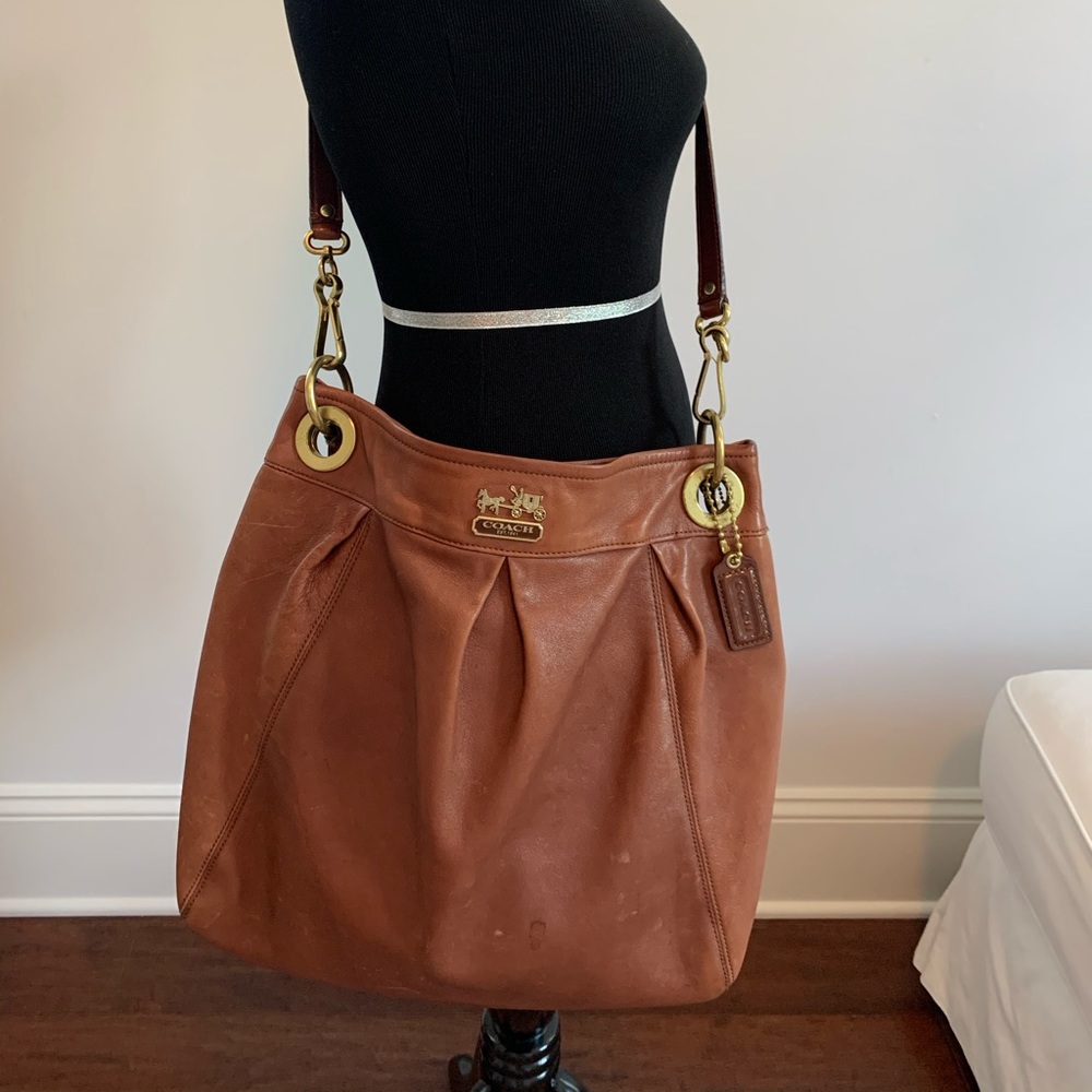 Coach cognac leather crossbody